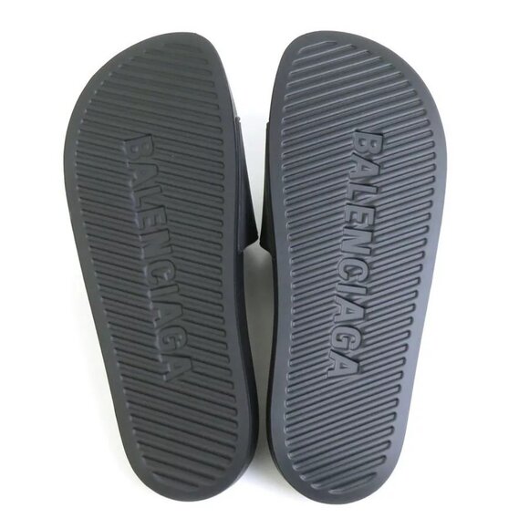 Auth BALENCIAGA TOKYO Sandals Black/White Rubber - Picture 4 of 16